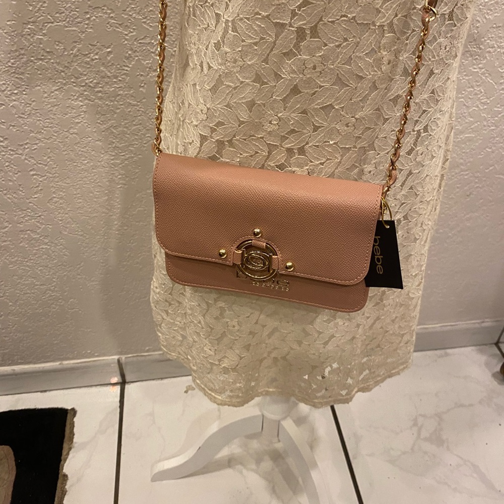 Bebe Kira Crossbody Purse/Handbag Dusty Rose NEW.